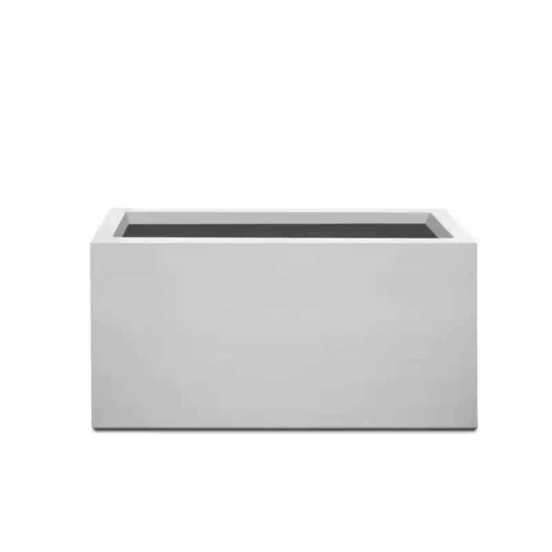 Rosemead Home & Garden Rectangular Concrete Outdoor Planter Pot Chalk White 12.8"x31.5"x15.7"