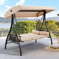 EROMMY 3 Seat Outdoor Porch Swing Chair