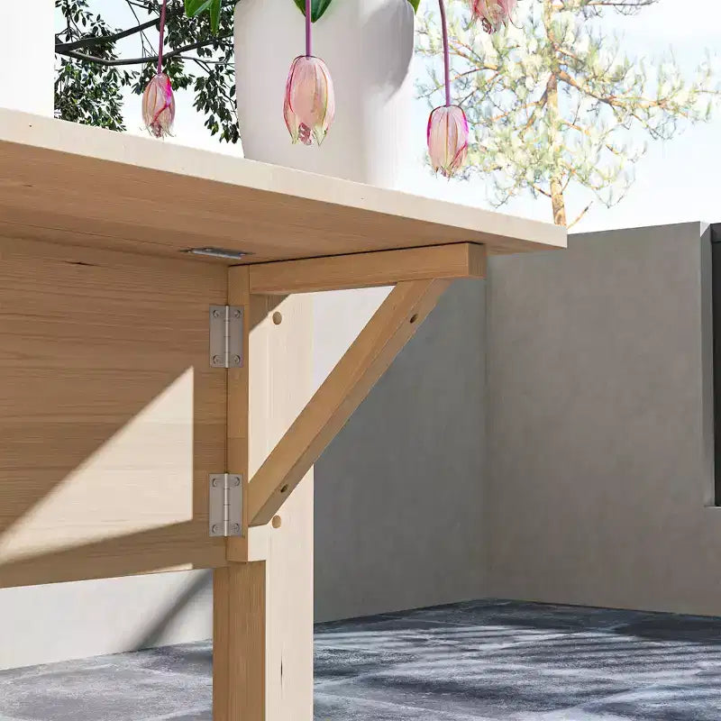 Jardinière surélevée en bois, avec table d'appoint, étagère inférieure, doublures et trous de drainage