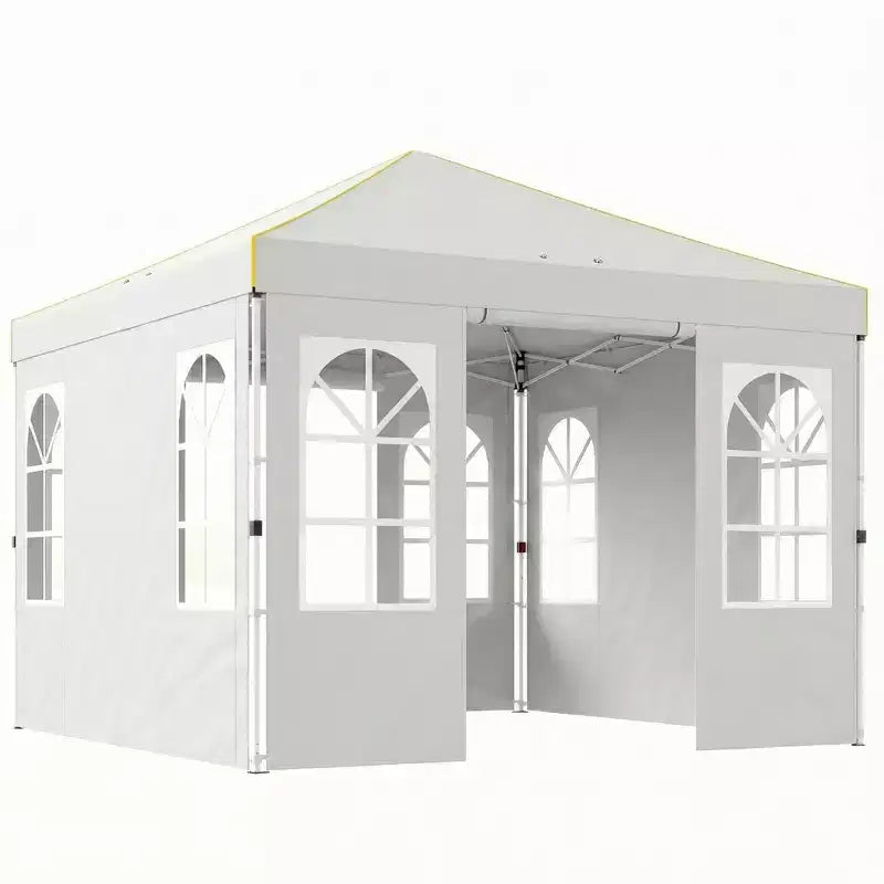 Tonnelle Pop-Up 9,6 x 9,6 pi avec Parois Latérales, Montage Rapide, Abri Instantané Portable Extérieur UPF50+ avec Sacs de Sable