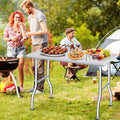 Folding Stainless Steel Work Table, 48x30 Inch Heavy Duty Portable Prep Table with 400lb Capacity for Kitchen Garage Restaurant
