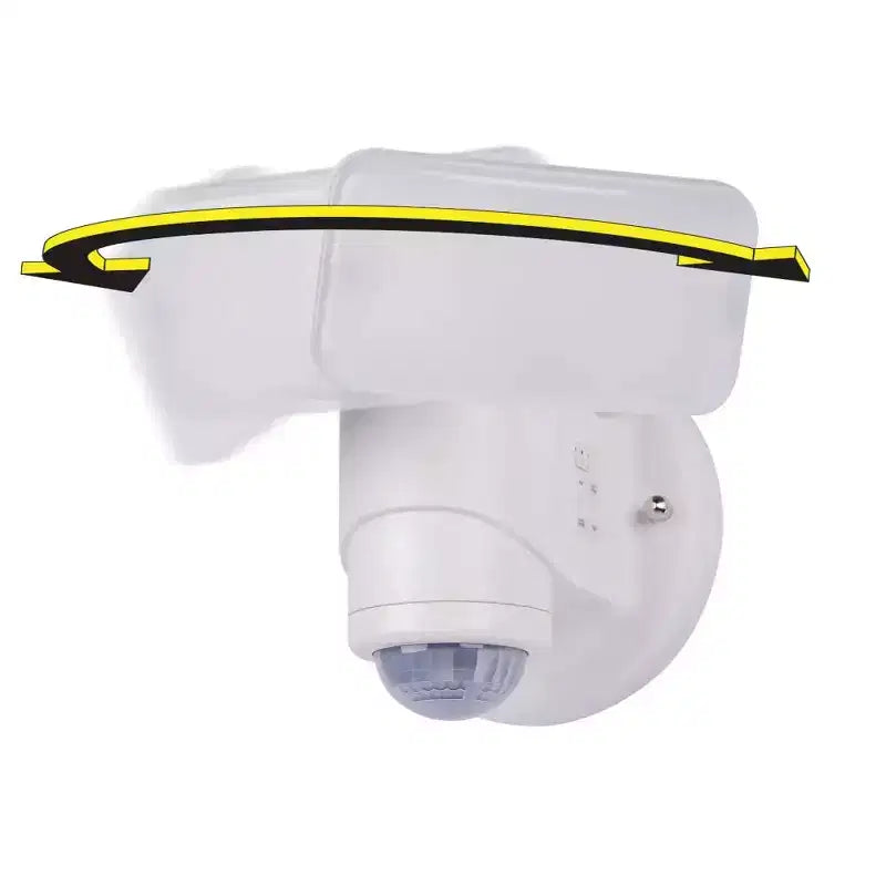 Projecteur de sécurité à détecteur de mouvement câblé avec suivi dynamique - LED d'extérieur 2000 Lumens 120V