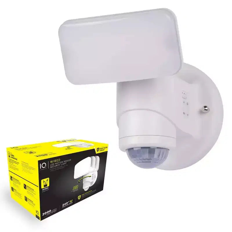 Projecteur de sécurité à détecteur de mouvement câblé avec suivi dynamique - LED d'extérieur 2000 Lumens 120V