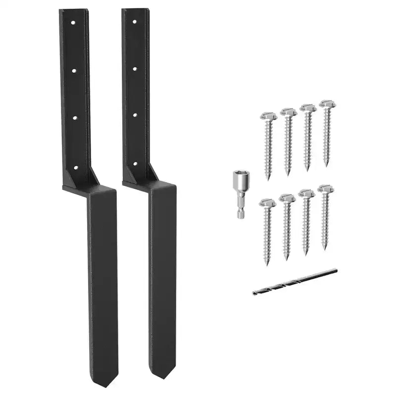 Heavy Duty Fence Post Repair Kit  2/4/6-Pack 33x2in Stakes with 18in Ground Depth, Quick Fix Stabilizer for Broken or Leaning Wooden Fence Post