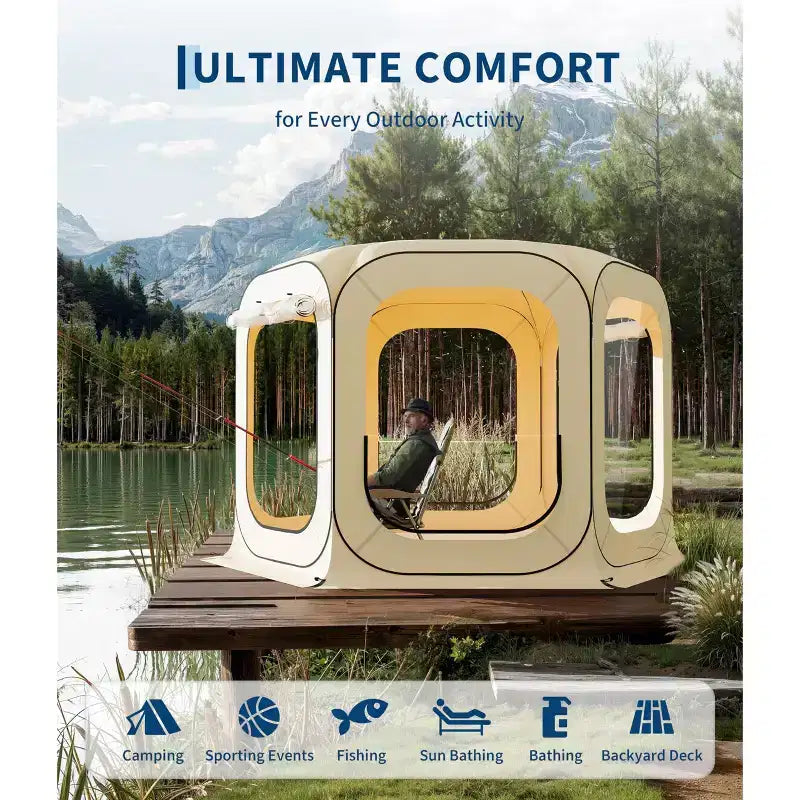 Tente Pop-Up, Tonnelle Portable avec Moustiquaire, Abri Moustiquaire 3 x 3 m avec Sac de Transport pour Patio, Jardin, Terrasse