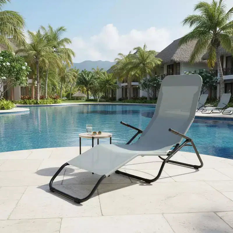 Fauteuil de jardin inclinable pliant zéro gravité à bascule