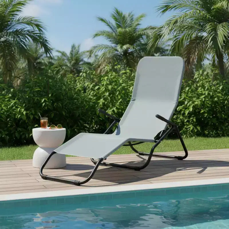 Fauteuil de jardin inclinable pliant zéro gravité à bascule