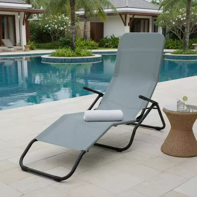 Fauteuil de jardin inclinable pliant zéro gravité à bascule