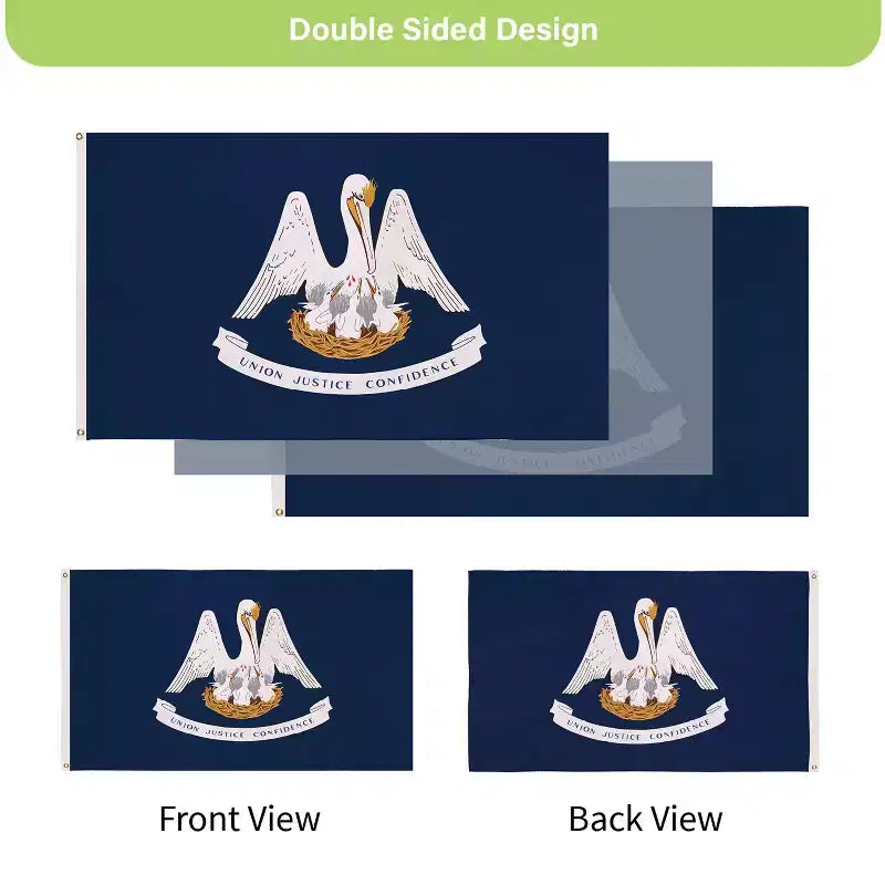 Drapeau double face 3x5 pieds, 3 plis pour l'extérieur avec œillets, Drapeaux d'État américains pour jardin extérieur, terrasse, décoration murale intérieure