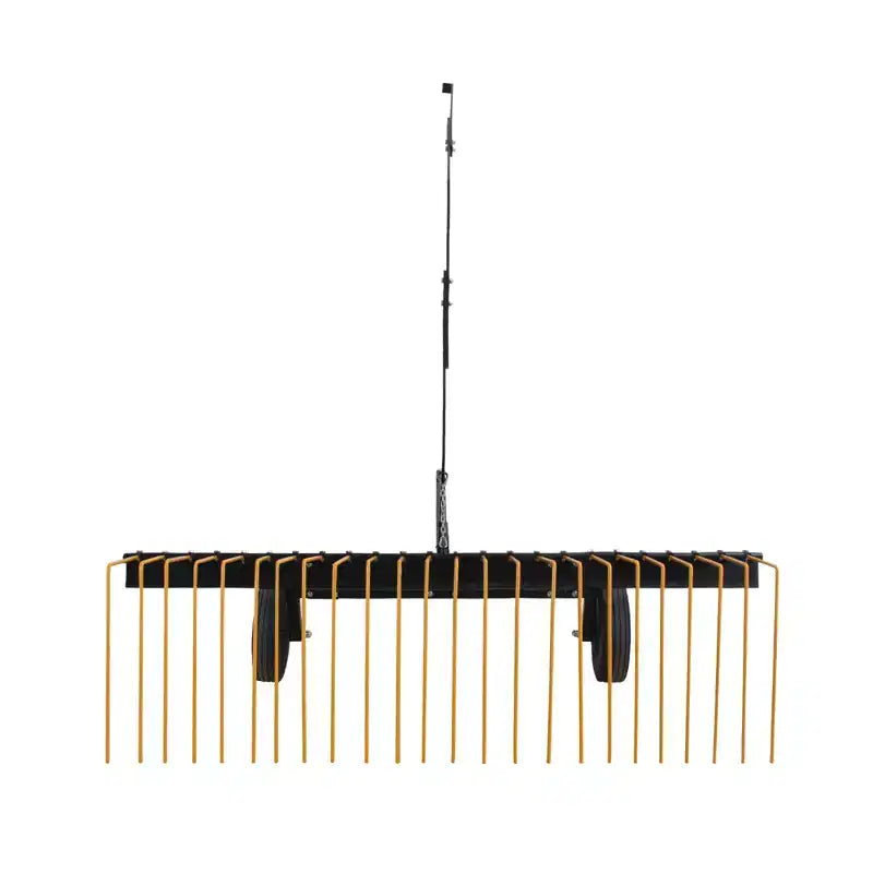 Râteau, râteau à traîner 60 pouces en acier robuste pour la paille de pin, pour VTT, UTV, tracteur, résistant à la corrosion avec 24 dents, poignée de levage et 2 roues