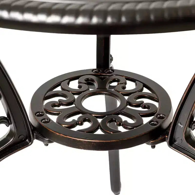 Table de bistro de patio en aluminium de transition