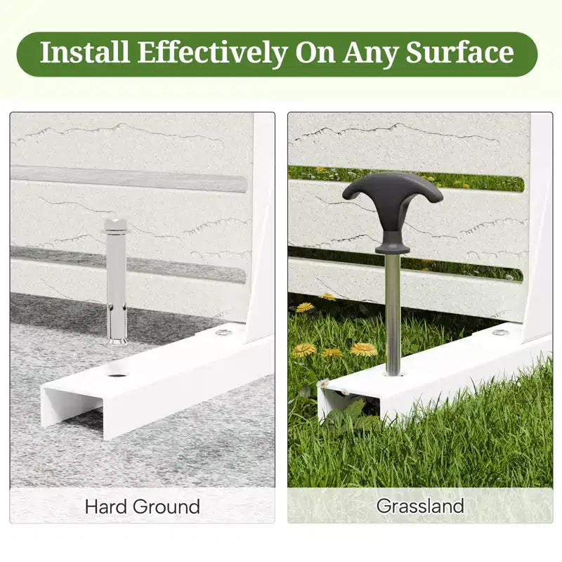 Paravent extérieur 152 cm H x 89 cm L avec support, Brise-vue en PEHD, Clôture d'intimité autoportante, Panneau de séparation pour terrasse, balcon, jardin