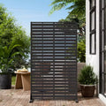 Paravent extérieur 152 cm H x 89 cm L avec support, Brise-vue en PEHD, Clôture d'intimité autoportante, Panneau de séparation pour terrasse, balcon, jardin