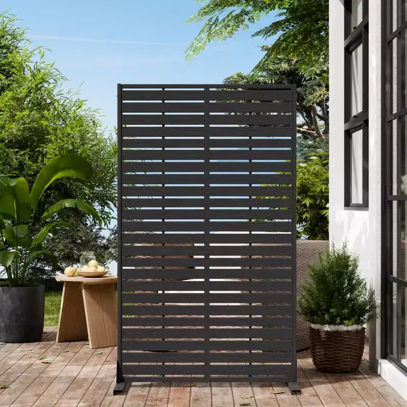 Paravent extérieur 152 cm H x 89 cm L avec support, Brise-vue en PEHD, Clôture d'intimité autoportante, Panneau de séparation pour terrasse, balcon, jardin