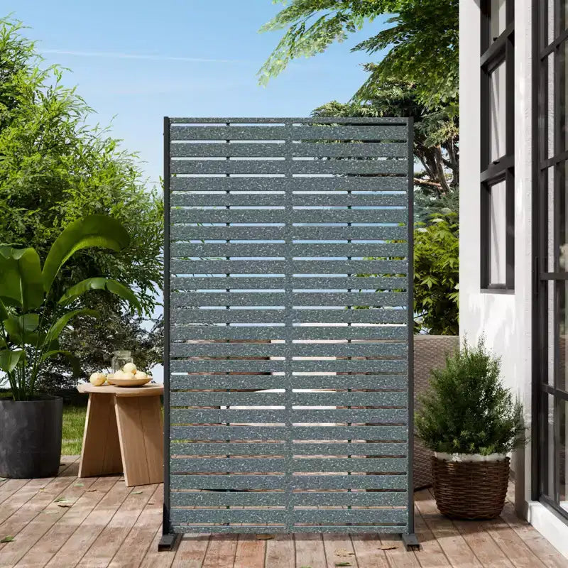 Paravent extérieur 152 cm H x 89 cm L avec support, Brise-vue en PEHD, Clôture d'intimité autoportante, Panneau de séparation pour terrasse, balcon, jardin