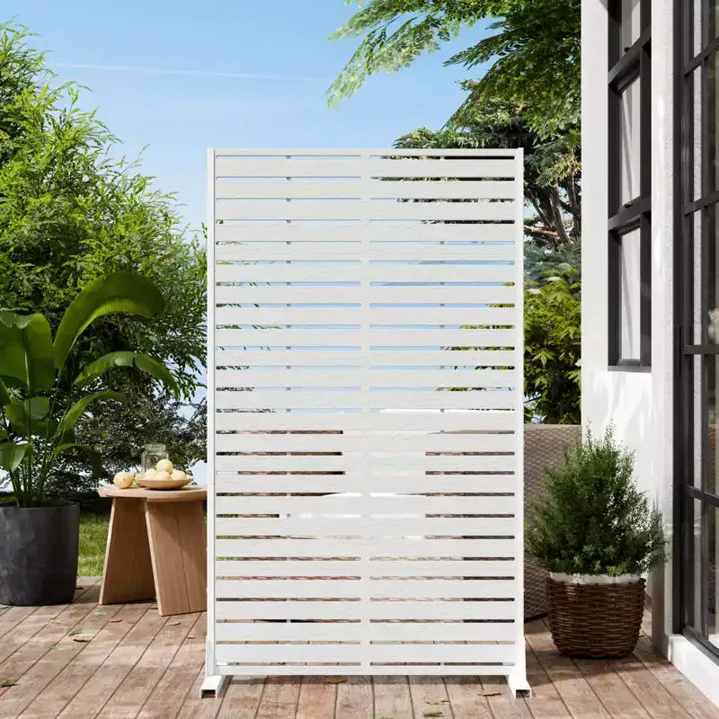 Paravent extérieur 152 cm H x 89 cm L avec support, Brise-vue en PEHD, Clôture d'intimité autoportante, Panneau de séparation pour terrasse, balcon, jardin