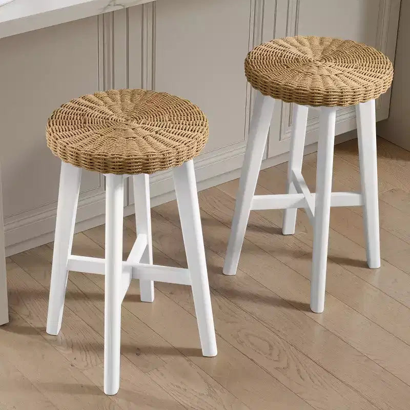 Alaterre Furniture Set of 2 Barstools, White