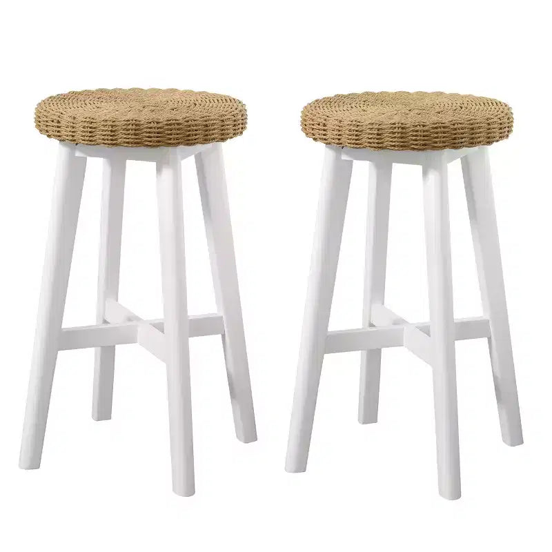 Ensemble de 2 tabourets de bar, blanc