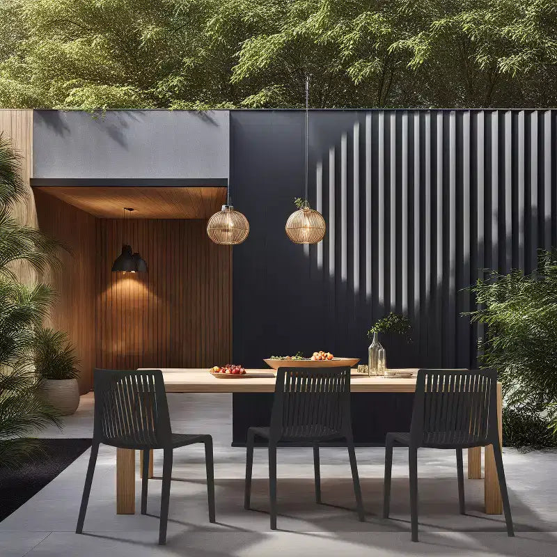 Chaises de salle à manger empilables modernes en résine plastique pour l'extérieur/l'intérieur