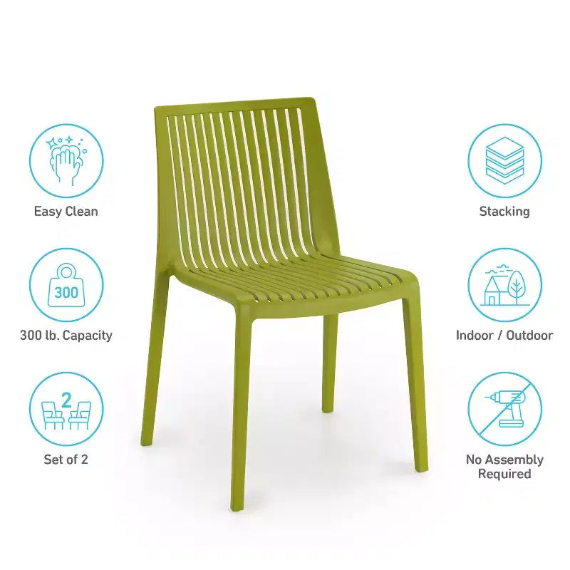 Chaises de salle à manger empilables modernes en résine plastique pour l'extérieur/l'intérieur