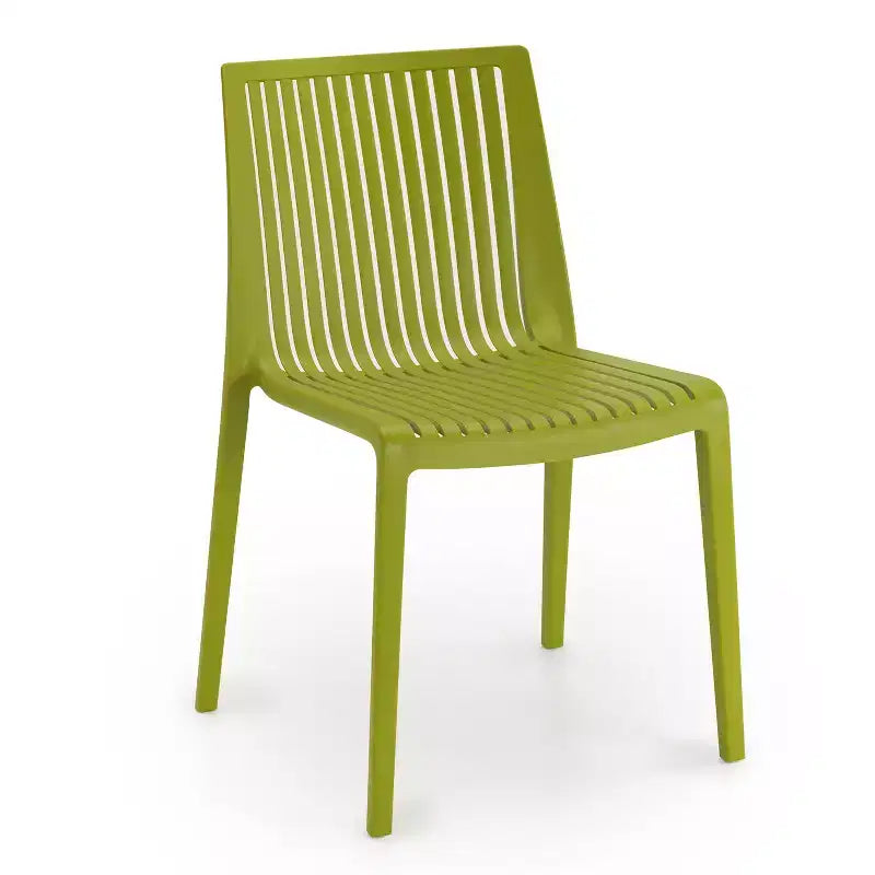 Chaises de salle à manger empilables modernes en résine plastique pour l'extérieur/l'intérieur