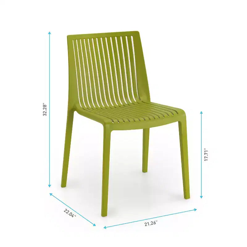 Chaises de salle à manger empilables modernes en résine plastique pour l'extérieur/l'intérieur