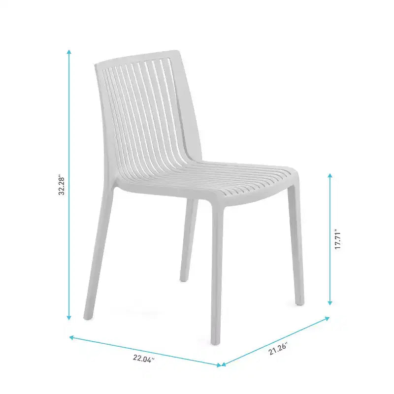 Chaises de salle à manger empilables modernes en résine plastique pour l'extérieur/l'intérieur