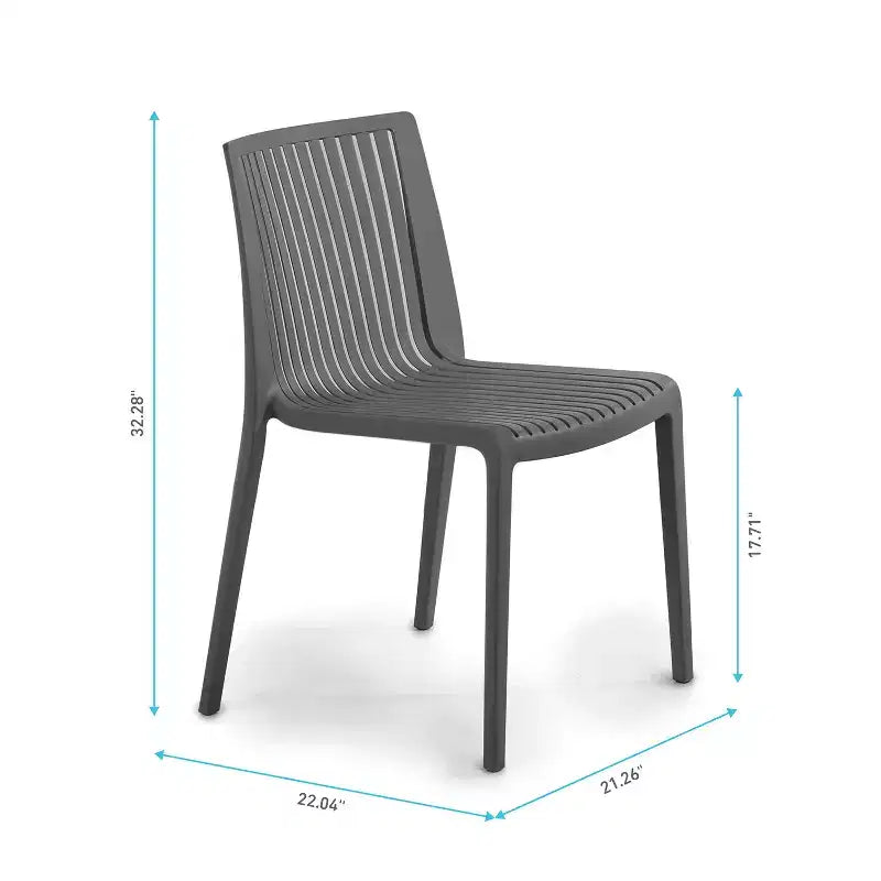 Chaises de salle à manger empilables modernes en résine plastique pour l'extérieur/l'intérieur