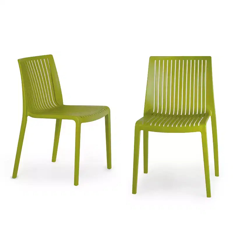 Chaises de salle à manger empilables modernes en résine plastique pour l'extérieur/l'intérieur