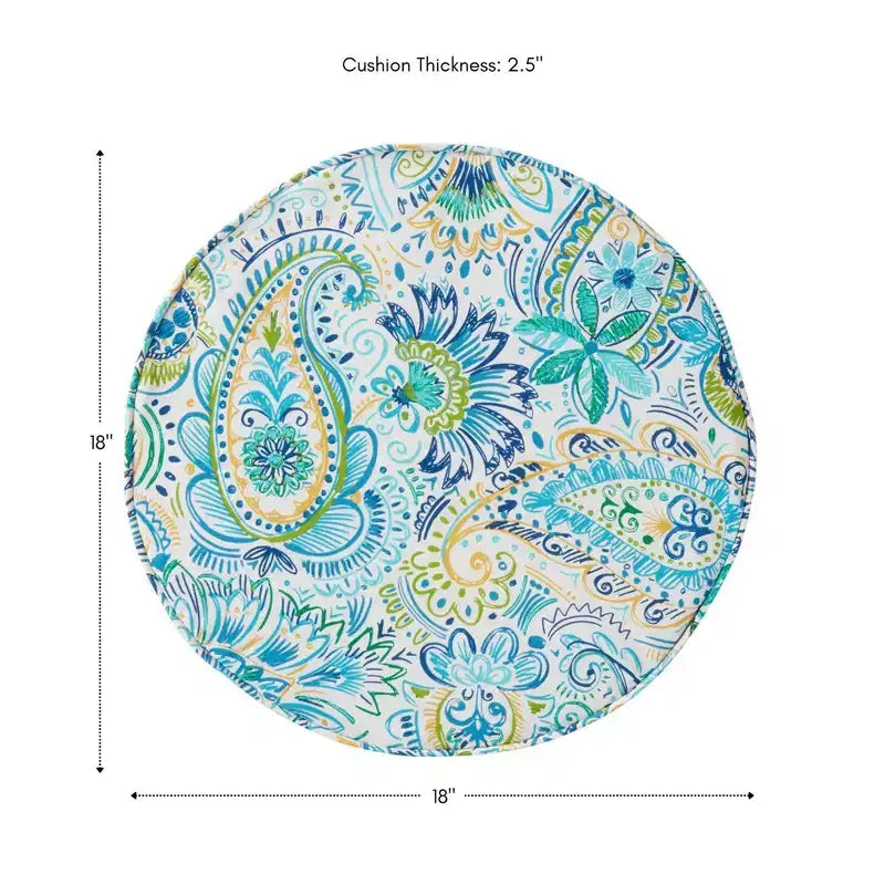 Coussin de chaise d'extérieur rond de 45 cm