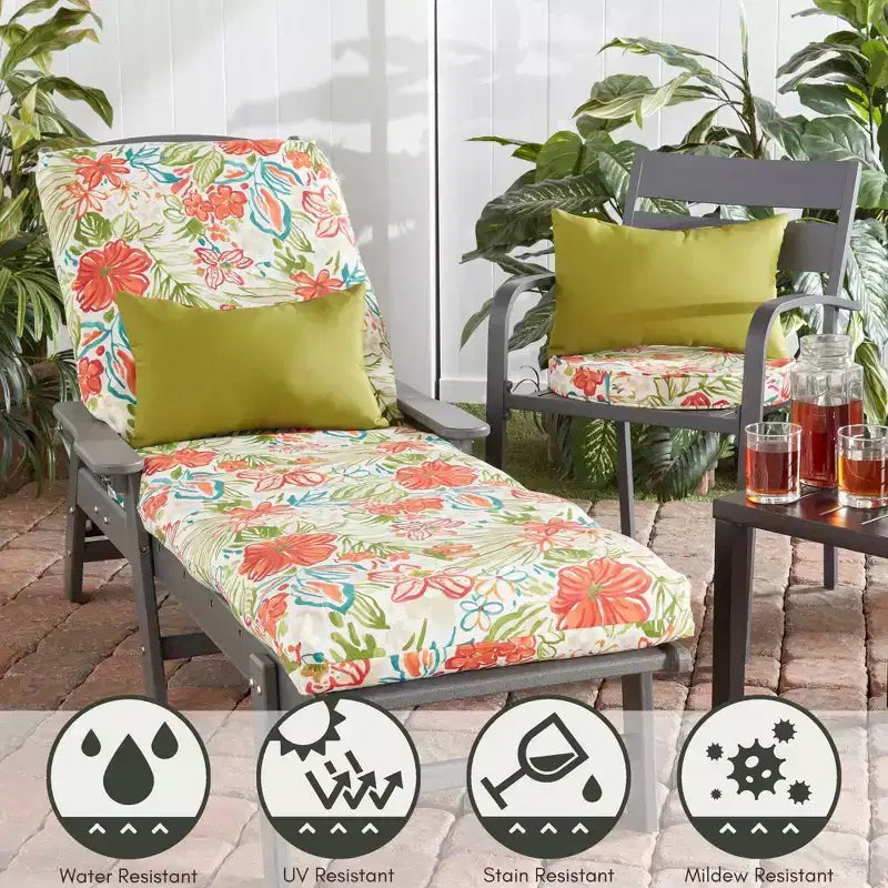 Coussin de chaise d'extérieur rond de 45 cm