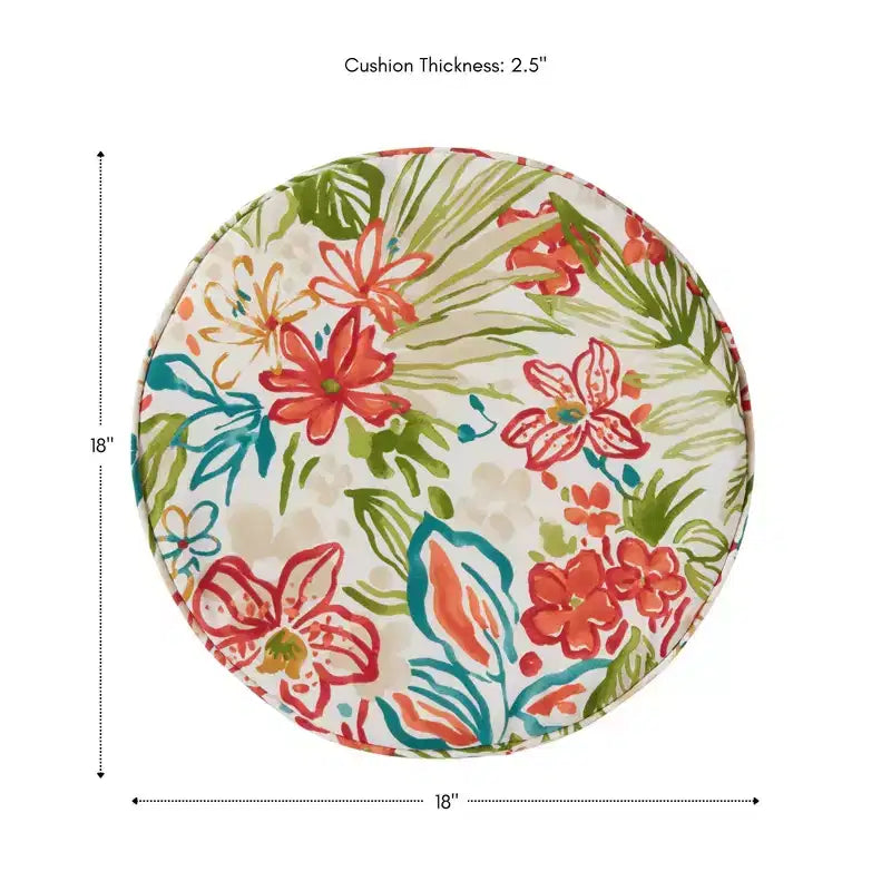Coussin de chaise d'extérieur rond de 45 cm