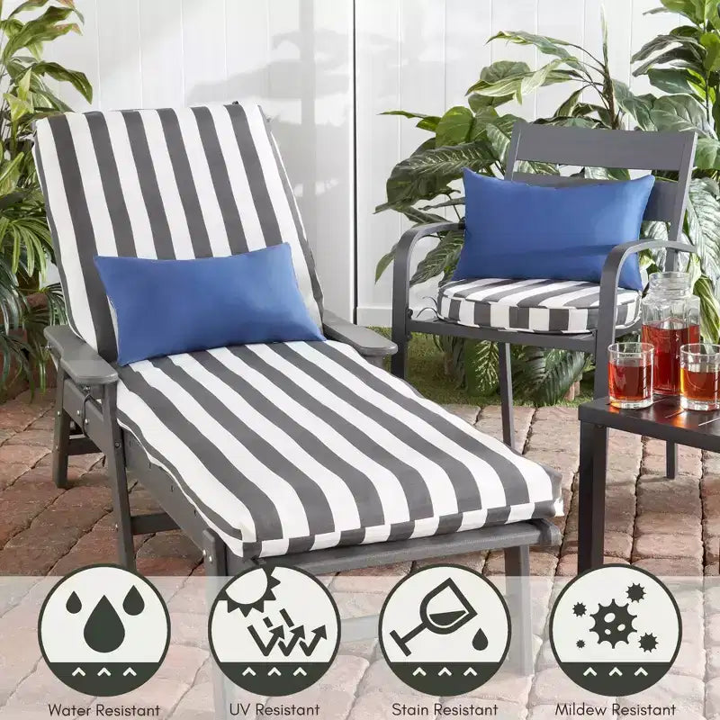 Coussin de chaise d'extérieur rond de 45 cm