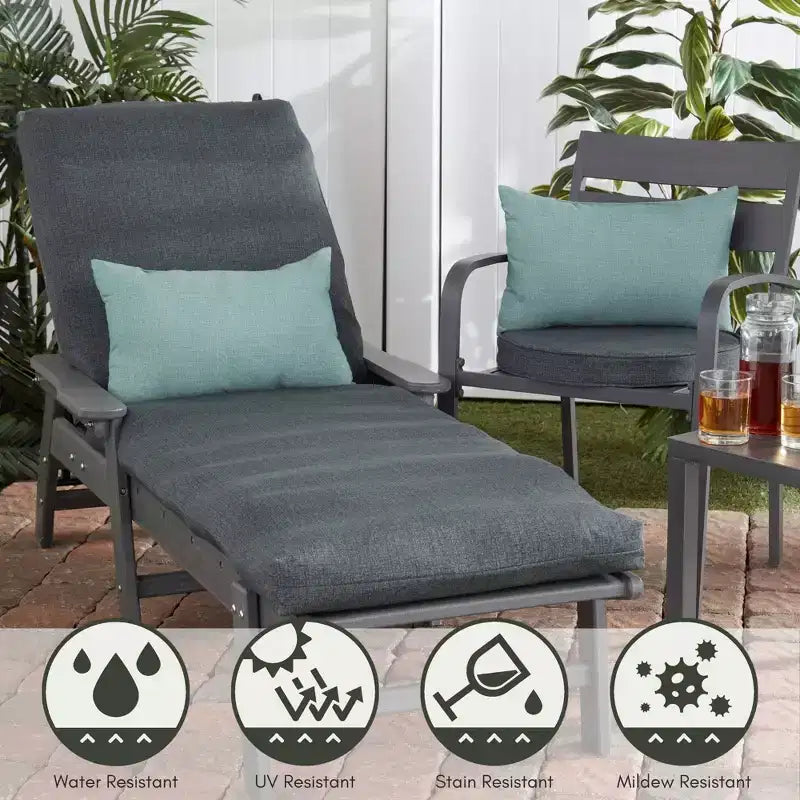 Coussin de chaise d'extérieur rond de 45 cm