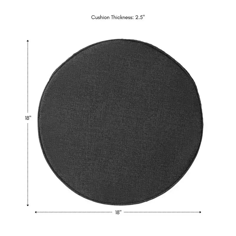 Coussin de chaise d'extérieur rond de 45 cm