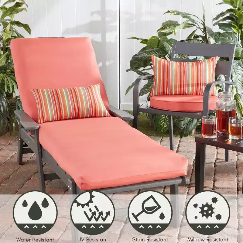 Coussin de chaise d'extérieur rond de 45 cm