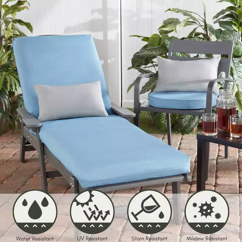 Coussin de chaise d'extérieur rond de 45 cm