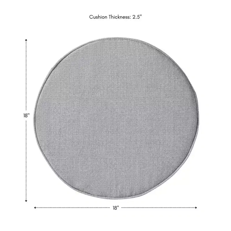 Coussin de chaise d'extérieur rond de 45 cm