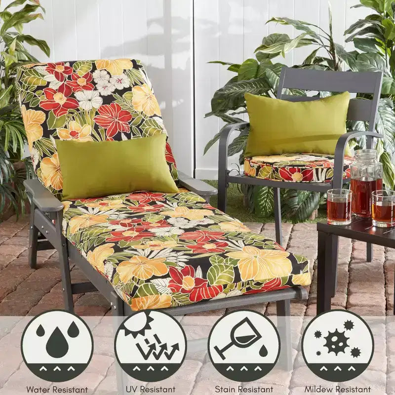 Coussin de chaise d'extérieur rond de 45 cm