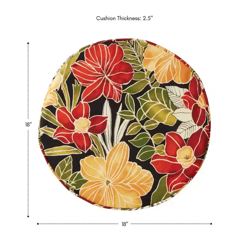 Coussin de chaise d'extérieur rond de 45 cm