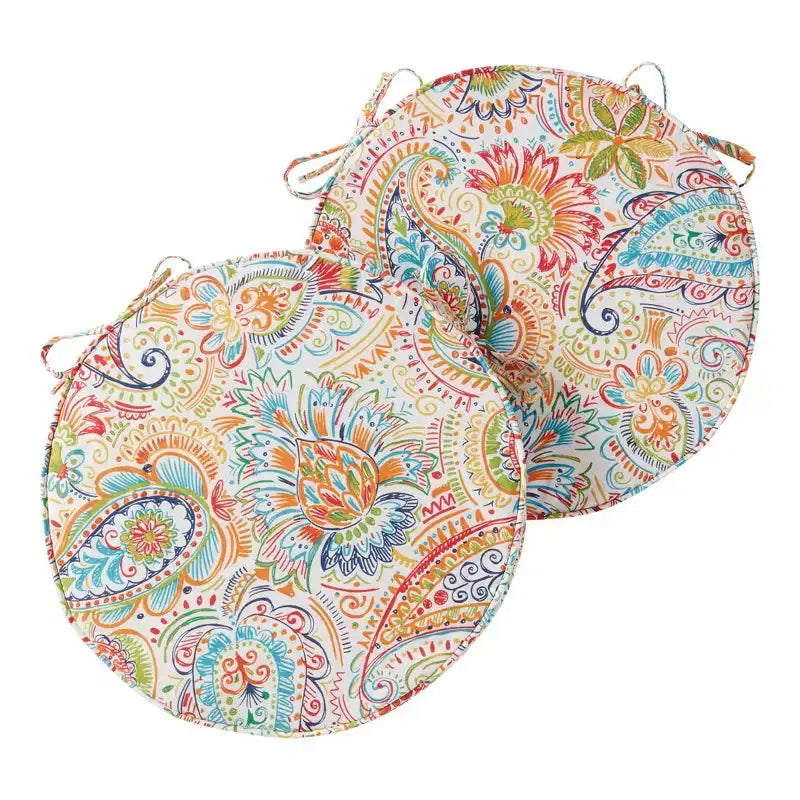 Coussin de chaise d'extérieur rond de 45 cm
