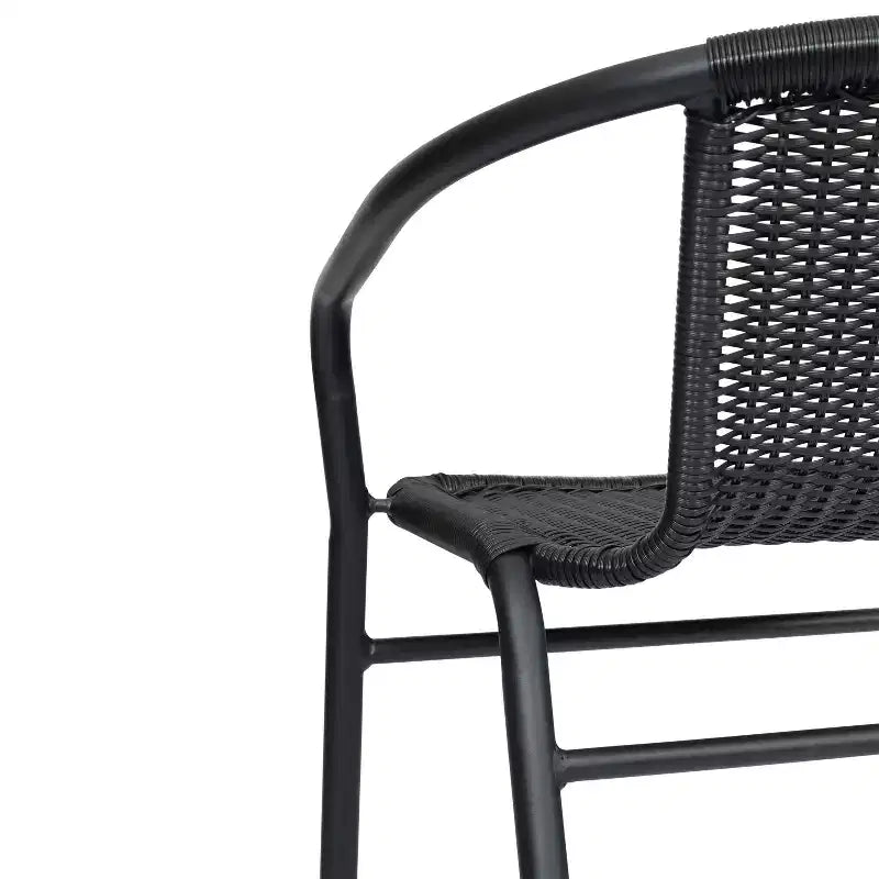 Tabouret de bar en rotin style restaurant d'extérieur