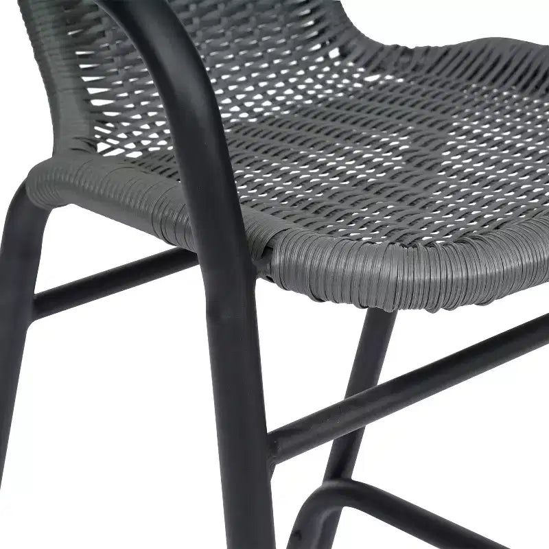 Tabouret de bar en rotin style restaurant d'extérieur