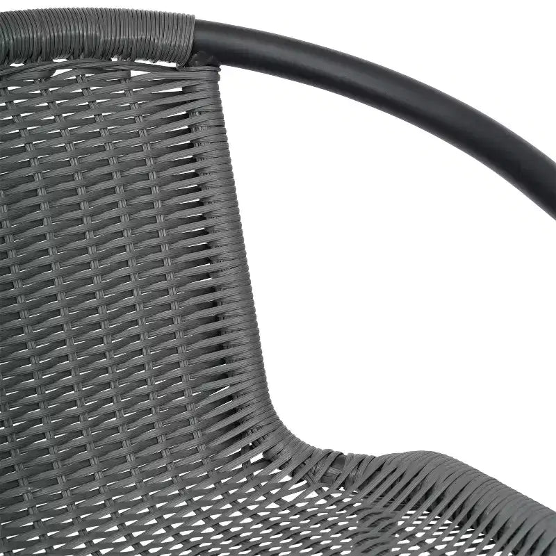 Tabouret de bar en rotin style restaurant d'extérieur