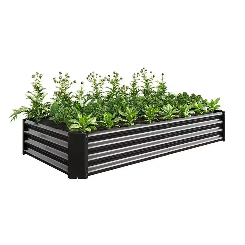 421ft Raised Garden Bed, Rectangle Outdoor Planter Box, Multi-purpose Backyard Patio Planter Raised Beds for Flowers
