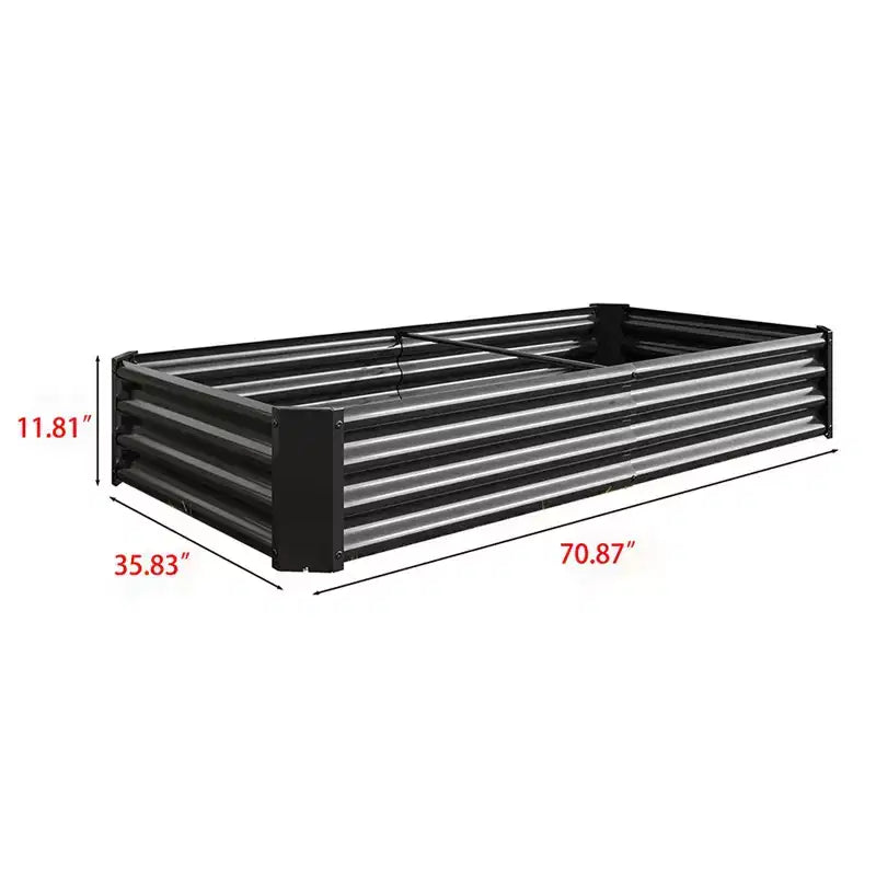 421ft Lit de jardin surélevé, Jardinière rectangulaire d'extérieur, Jardinières surélevées polyvalentes pour fleurs pour terrasse de jardin