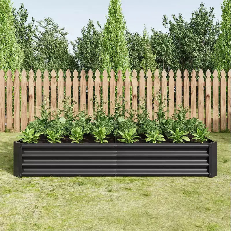 421ft Lit de jardin surélevé, Jardinière rectangulaire d'extérieur, Jardinières surélevées polyvalentes pour fleurs pour terrasse de jardin