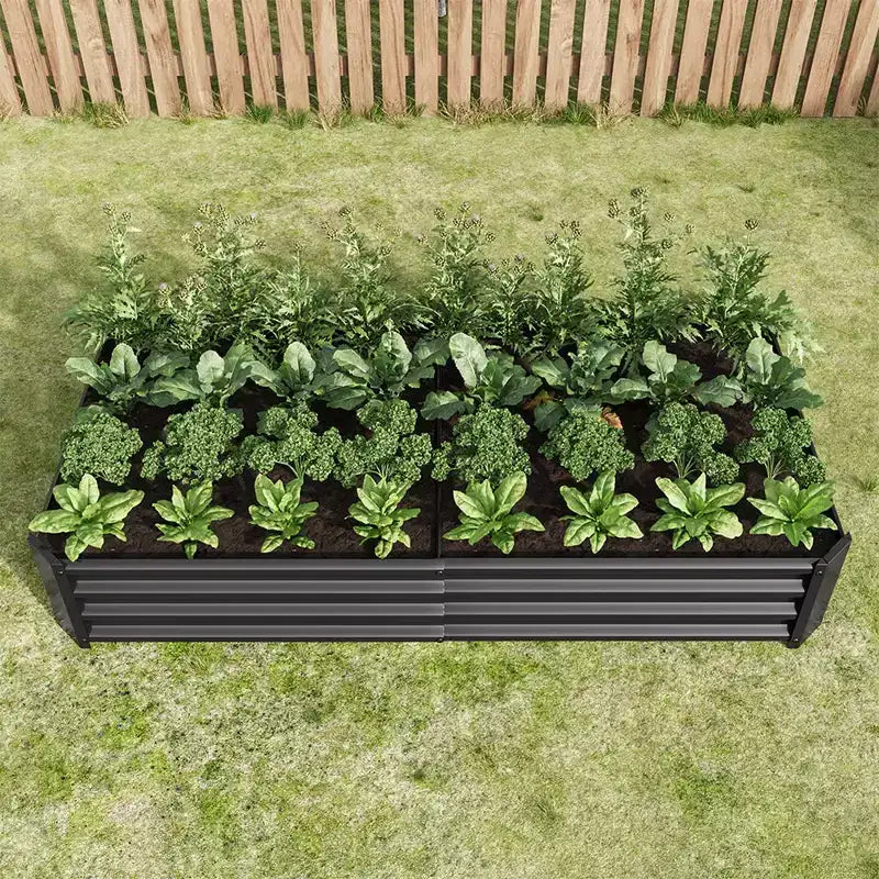 421ft Lit de jardin surélevé, Jardinière rectangulaire d'extérieur, Jardinières surélevées polyvalentes pour fleurs pour terrasse de jardin