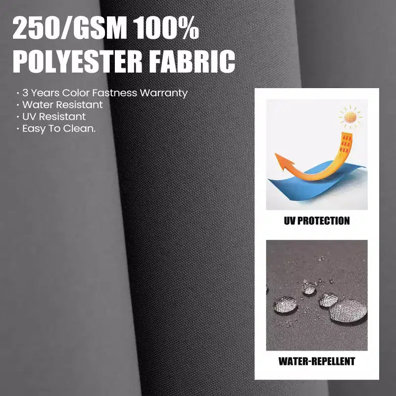 Parasol déporté inclinable 2 étages avec base lestée pour patio, ombre à 360 degrés